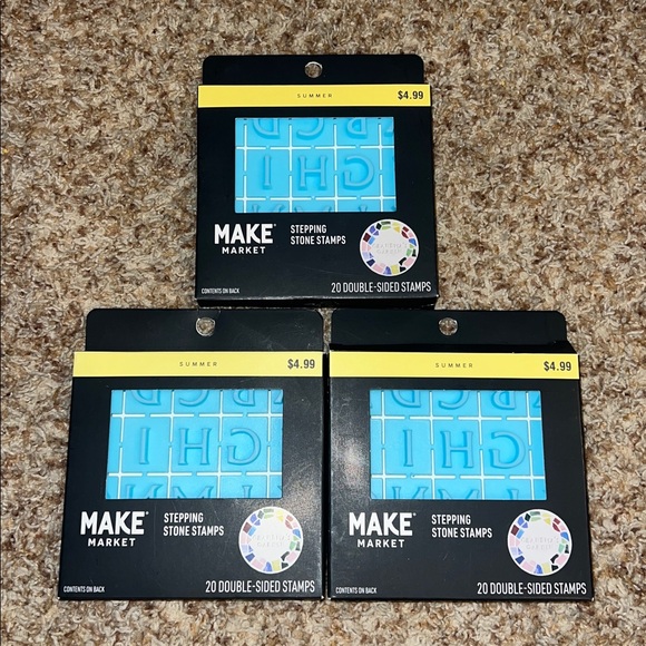 Make Market Stepping Stone/ Concrete Stamps NIP Quantity 3!! - Picture 1 of 2